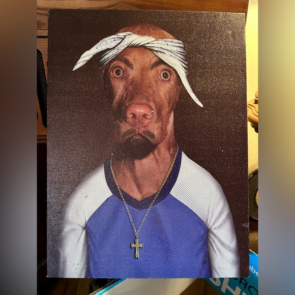 Pittie Tupac pic! Dimensions 16" W x 2”D x 20” H
Cute! - Picture 1 of 4